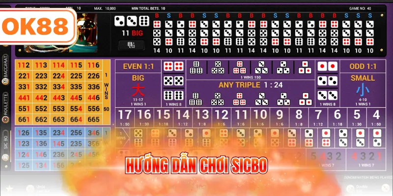 Hướng dẫn chơi Sicbo
